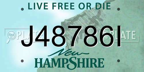 J48786I New Hampshire License Plate