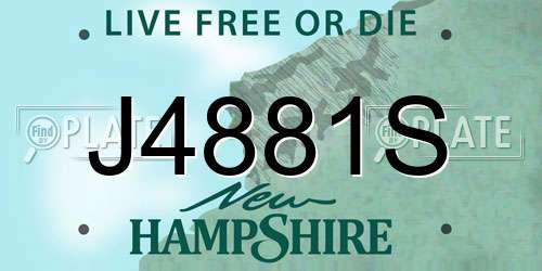 J4881S New Hampshire License Plate