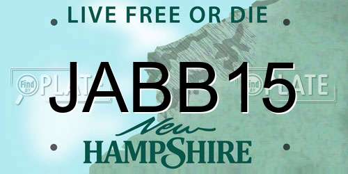 JABB15 New Hampshire License Plate