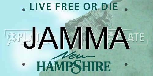 JAMMA New Hampshire License Plate