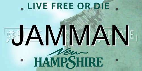 JAMMAN New Hampshire License Plate