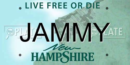 JAMMY New Hampshire License Plate