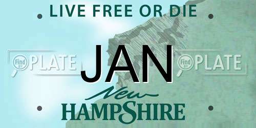 JAN New Hampshire License Plate