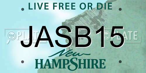 JASB15 New Hampshire License Plate
