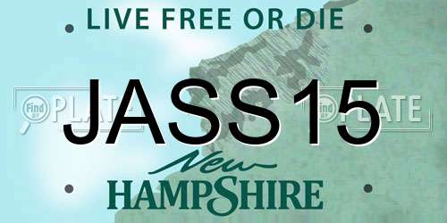 JASS15 New Hampshire License Plate