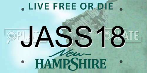 JASS18 New Hampshire License Plate