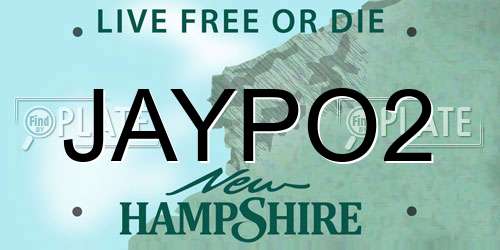JAYPO2 New Hampshire License Plate