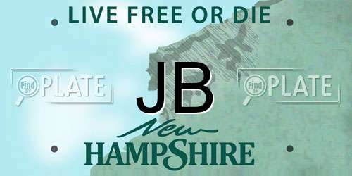 JB New Hampshire License Plate