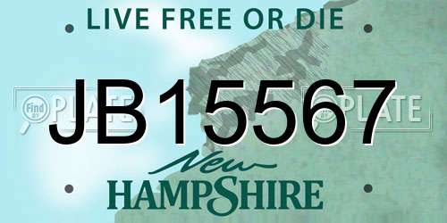 JB15567 New Hampshire License Plate
