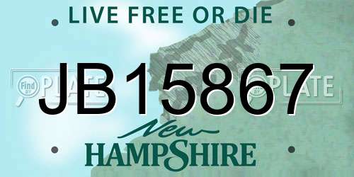 JB15867 New Hampshire License Plate