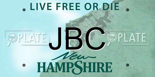 JBC New Hampshire License Plate