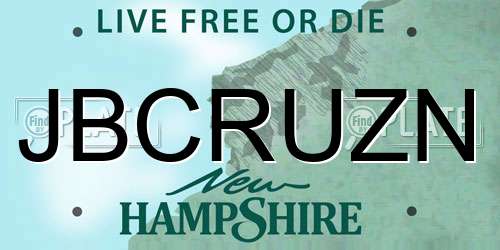 JBCRUZN New Hampshire License Plate