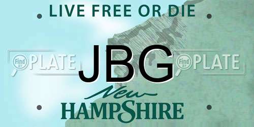 JBG New Hampshire License Plate
