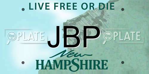 JBP New Hampshire License Plate