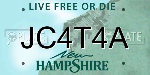 JC4T4A New Hampshire License Plate