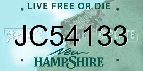 JC54133 New Hampshire License Plate