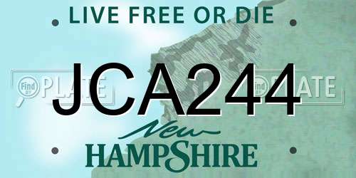 JCA244 New Hampshire License Plate
