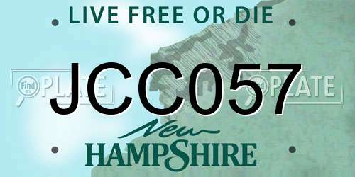 JCC057 New Hampshire License Plate
