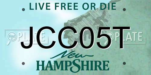 JCC05T New Hampshire License Plate