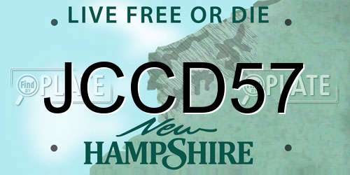 JCCD57 New Hampshire License Plate