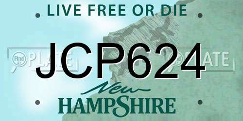 JCP624 New Hampshire License Plate