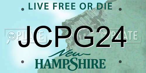 JCPG24 New Hampshire License Plate