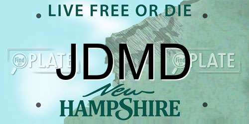 JDMD New Hampshire License Plate