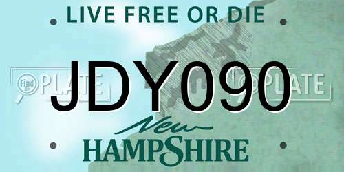 JDY090 New Hampshire License Plate