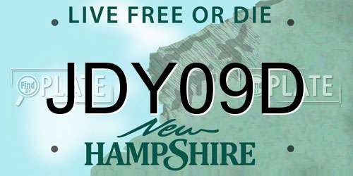 JDY09D New Hampshire License Plate