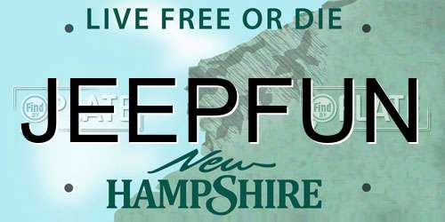 JEEPFUN New Hampshire License Plate