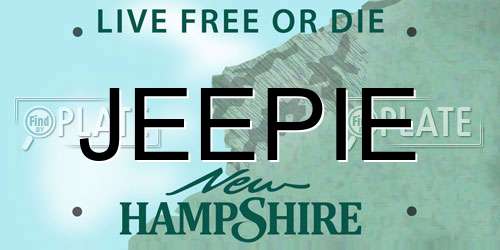 JEEPIE New Hampshire License Plate