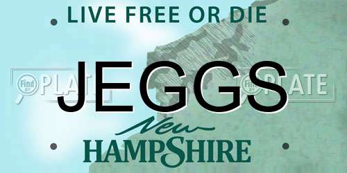 JEGGS New Hampshire License Plate