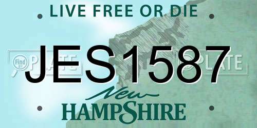JES1587 New Hampshire License Plate
