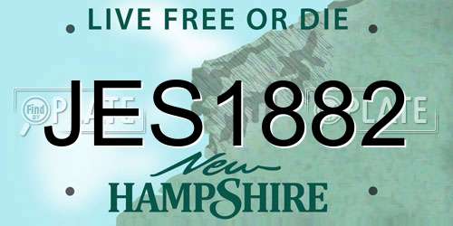 JES1882 New Hampshire License Plate