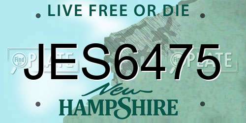 JES6475 New Hampshire License Plate