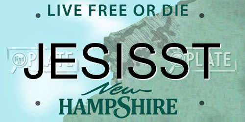 JESISST New Hampshire License Plate