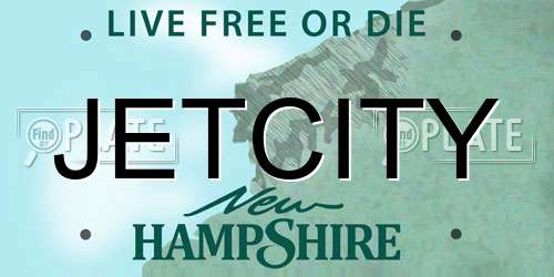 JETCITY New Hampshire License Plate