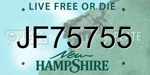 JF75755 New Hampshire License Plate