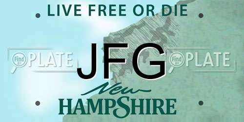 JFG New Hampshire License Plate