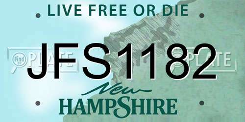 JFS1182 New Hampshire License Plate