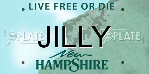JILLY New Hampshire License Plate