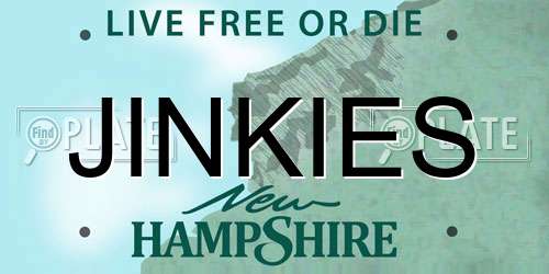 JINKIES New Hampshire License Plate
