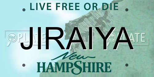 JIRAIYA New Hampshire License Plate