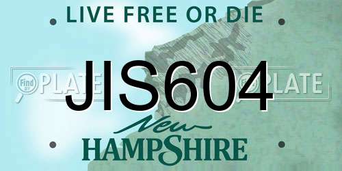 JIS604 New Hampshire License Plate
