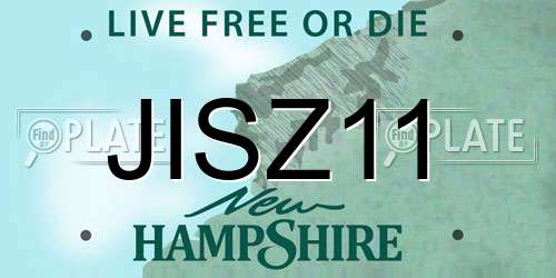 JISZ11 New Hampshire License Plate