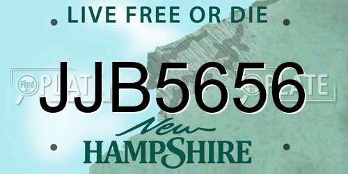JJB5656 New Hampshire License Plate