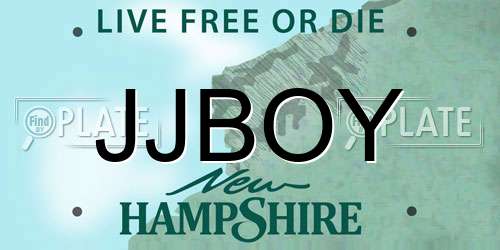 JJBOY New Hampshire License Plate