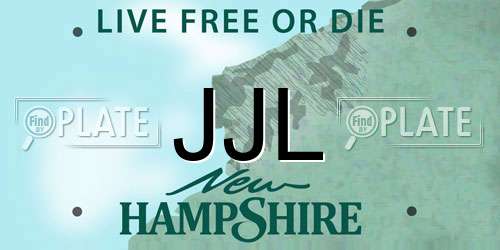 JJL New Hampshire License Plate