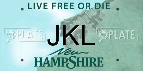 JKL New Hampshire License Plate