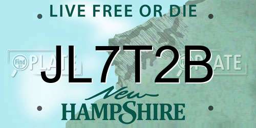 JL7T2B New Hampshire License Plate